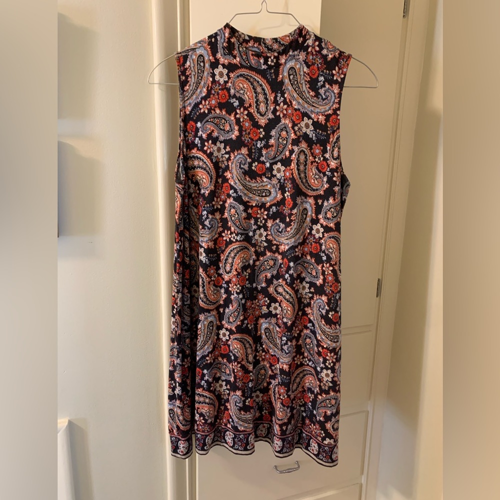 J Jill Sleeveless Mock Turtleneck Dress Size XL
